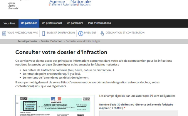 Votre dossier d'infraction en ligne : attention aux mentions ! 