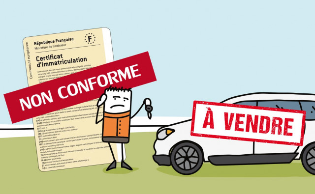 Certificat d'immatriculation pas à jour : vente impossible
