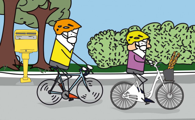 À vélo, bas les masques